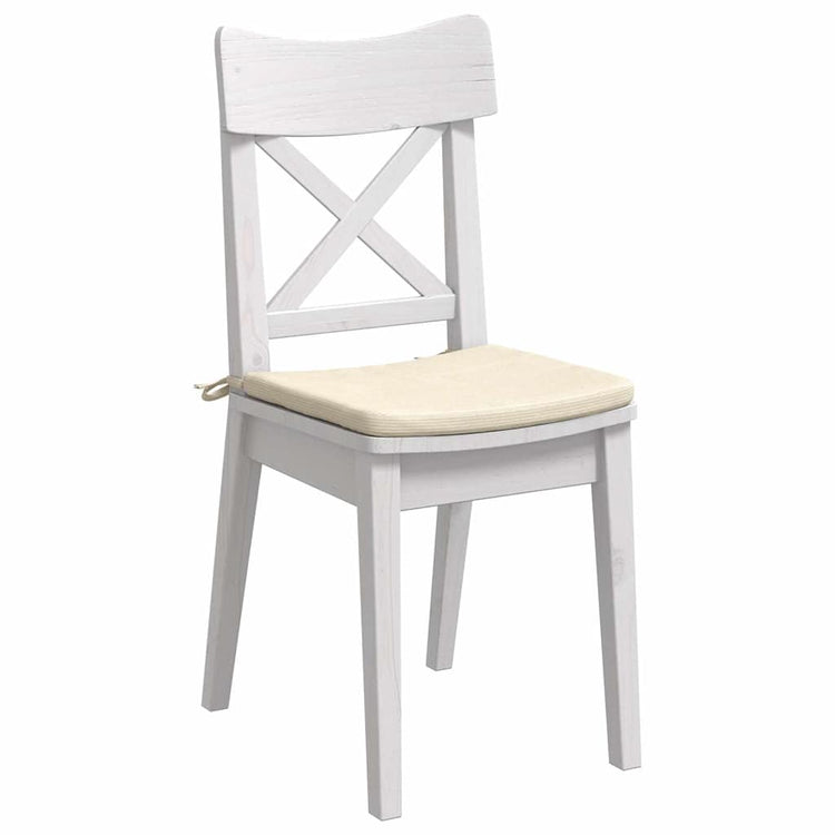VidaXL Sitzkissen 4 Stück Creme 40 x 40 x 3 cm Baumwollstoff