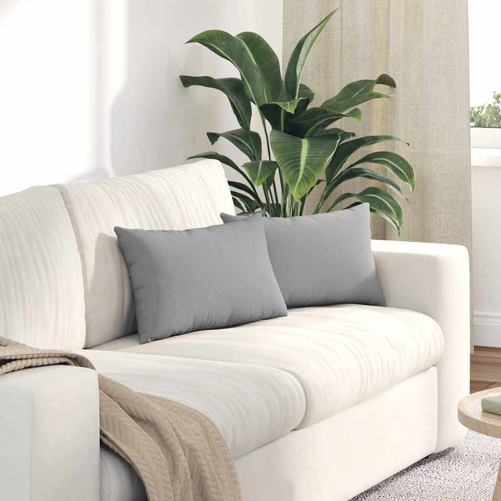 VidaXL Sofakissen 2 Stk. Wolkengrau 50 x 30 cm Stoff