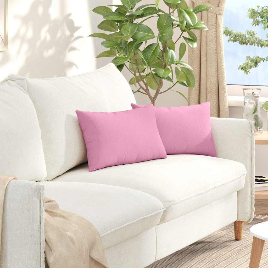VidaXL Sofakissen 2 Stück rosa 50 x 30 cm Stoff