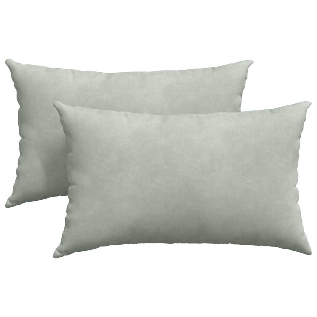 VidaXL Sofakissen 2 Stück hellgrau 50 x 30 cm Cordstoff