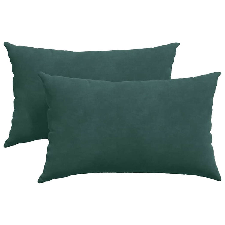 VidaXL Sofakissen, 2 Stück, Dunkelgrün, 50 x 30 cm Cordstoff