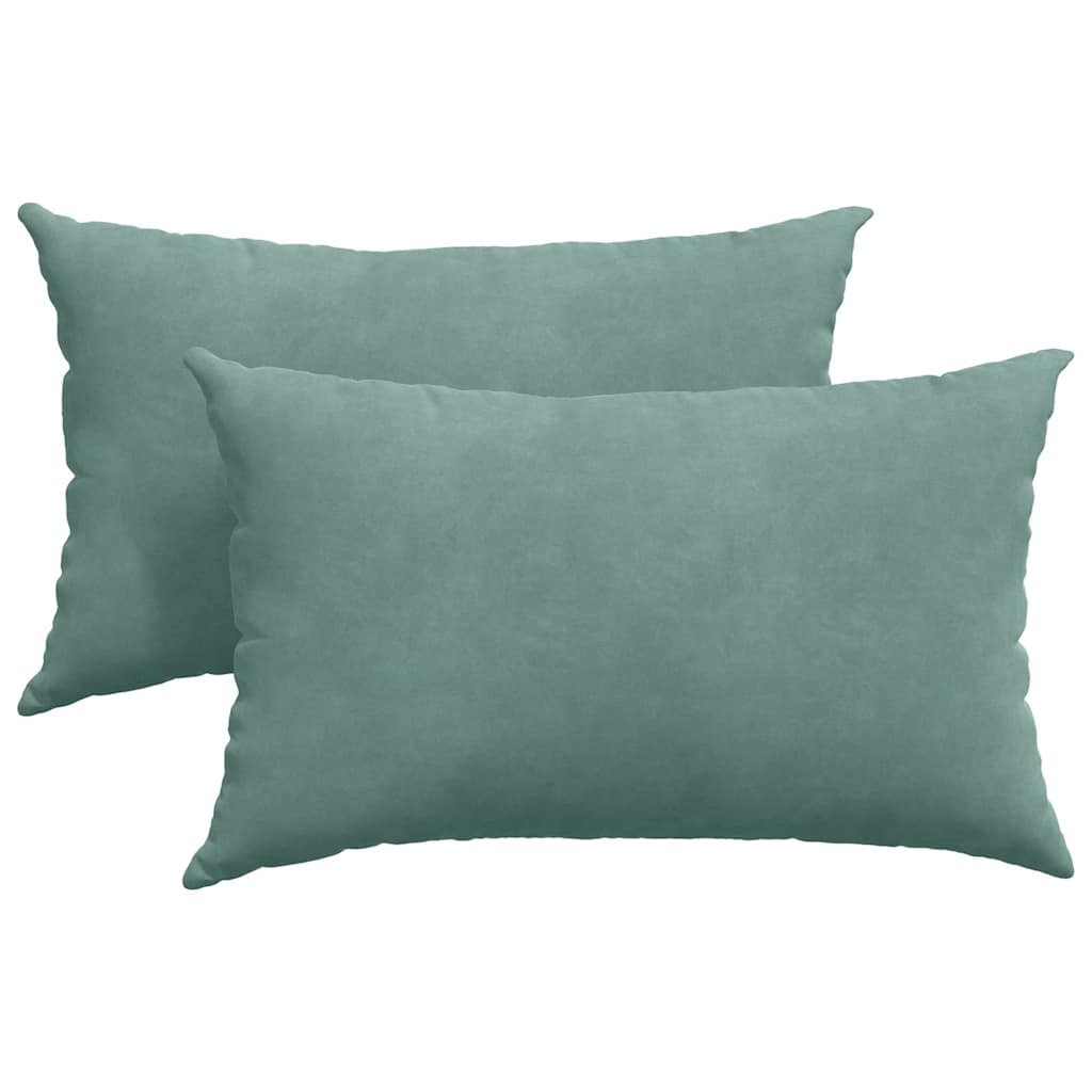 VidaXL Sofakissen 2 Stück Seegrün 50 x 30 cm Cordstoff
