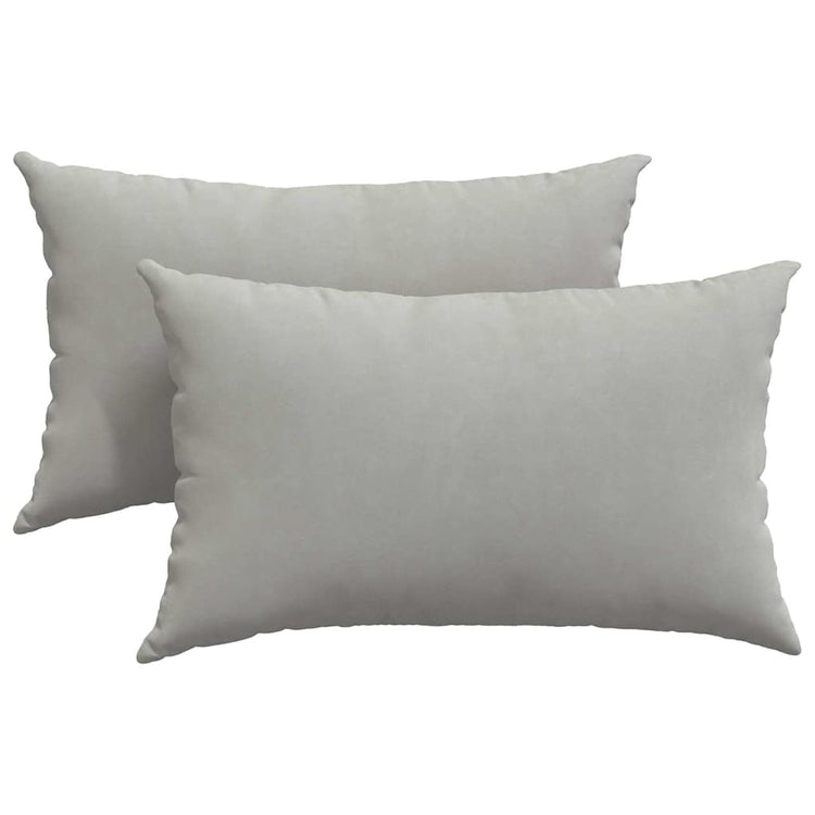 VidaXL Sofakissen 2 Stück hellgrau 50 x 30 cm Stoff