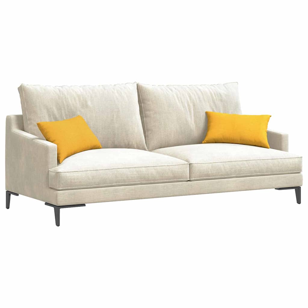 VidaXL Sofakissen 2 Stück hellgelb 50 x 30 cm Cordstoff