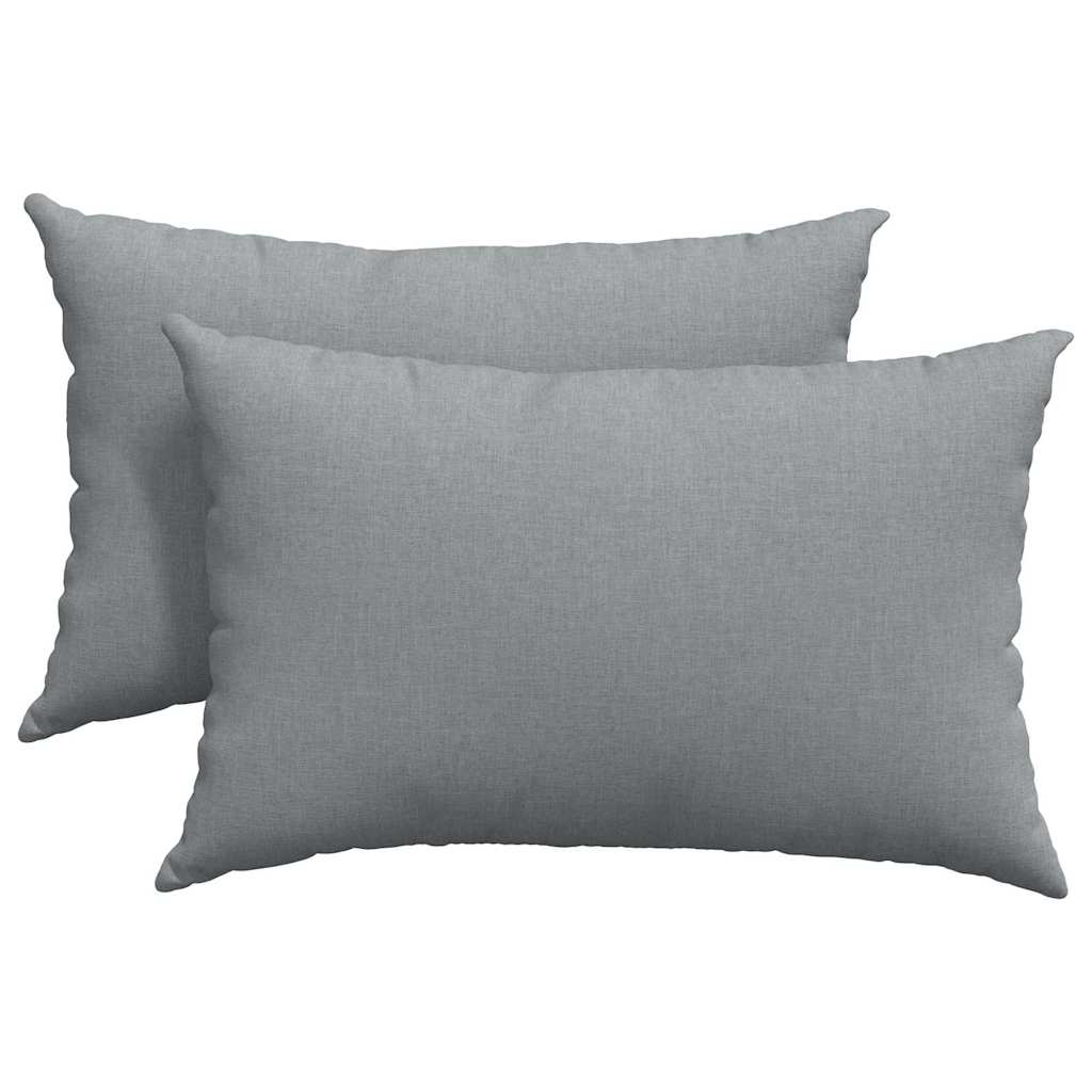 VidaXL Sofakissen 2 Stück hellgrau 60 x 40 cm Stoff