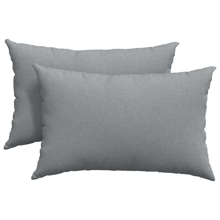 VidaXL Sofakissen 2 Stück hellgrau 60 x 40 cm Stoff