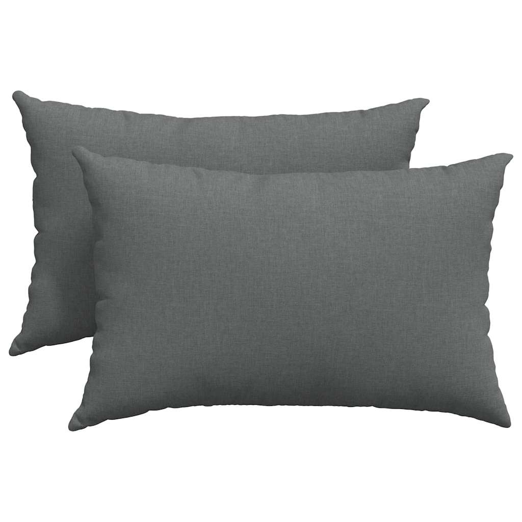 VidaXL Sofakissen 2 Stück dunkelgrau 60 x 40 cm Stoff