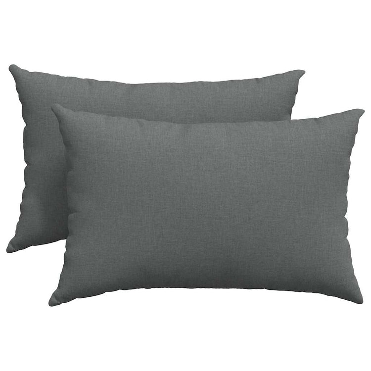 VidaXL Sofakissen 2 Stück dunkelgrau 60 x 40 cm Stoff