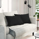 VidaXL Sofakissen 2 Stück schwarz 60 x 40 cm Stoff