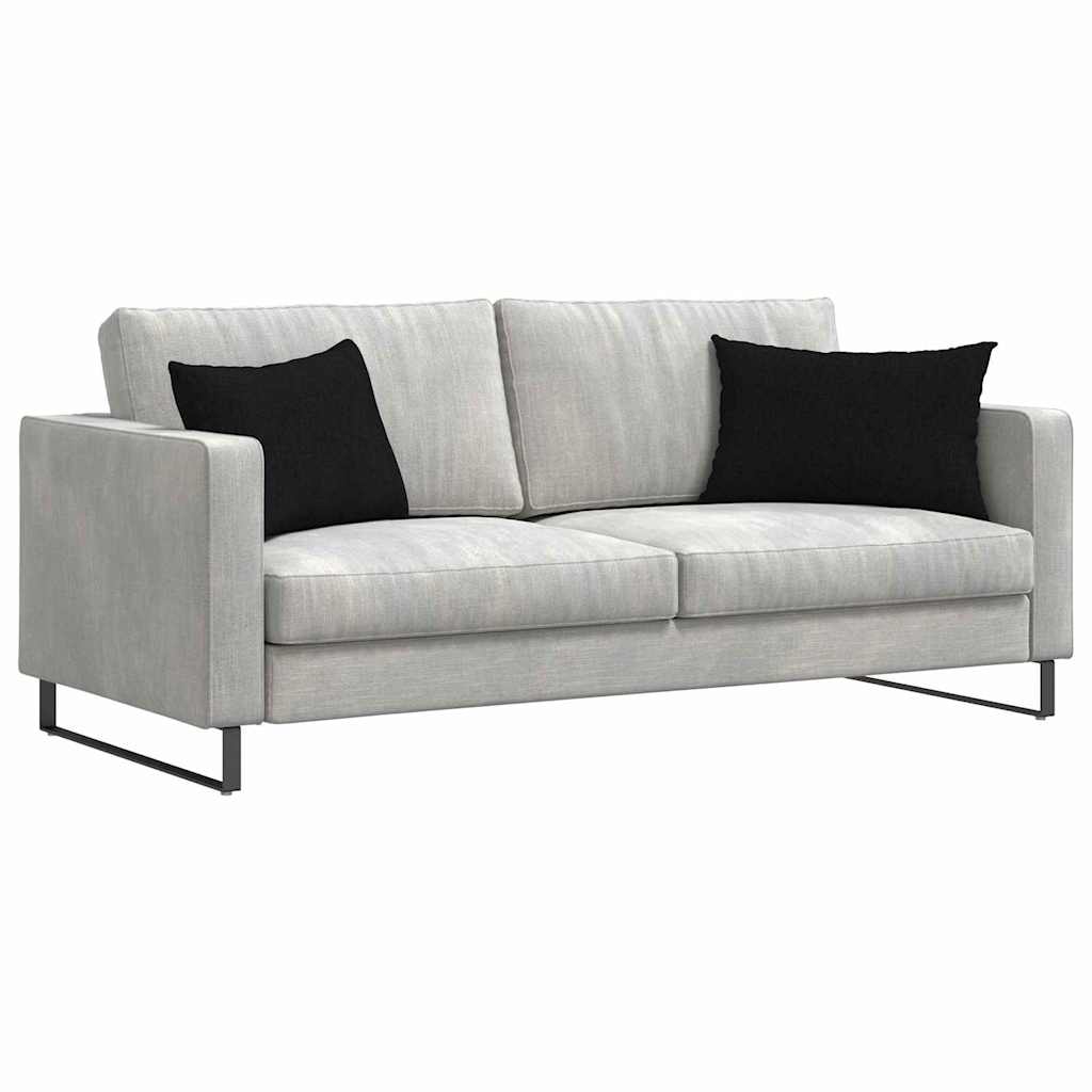 VidaXL Sofakissen 2 Stück schwarz 60 x 40 cm Stoff