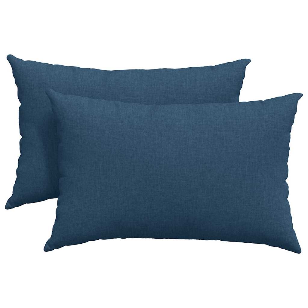 VidaXL Sofakissen 2 Stück blau 60 x 40 cm Stoff