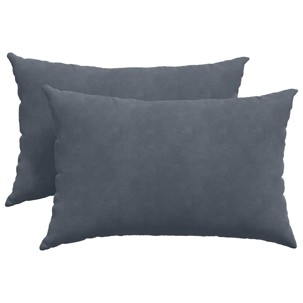 VidaXL Sofakissen 2 Stück dunkelgrau 60 x 40 cm Cordstoff
