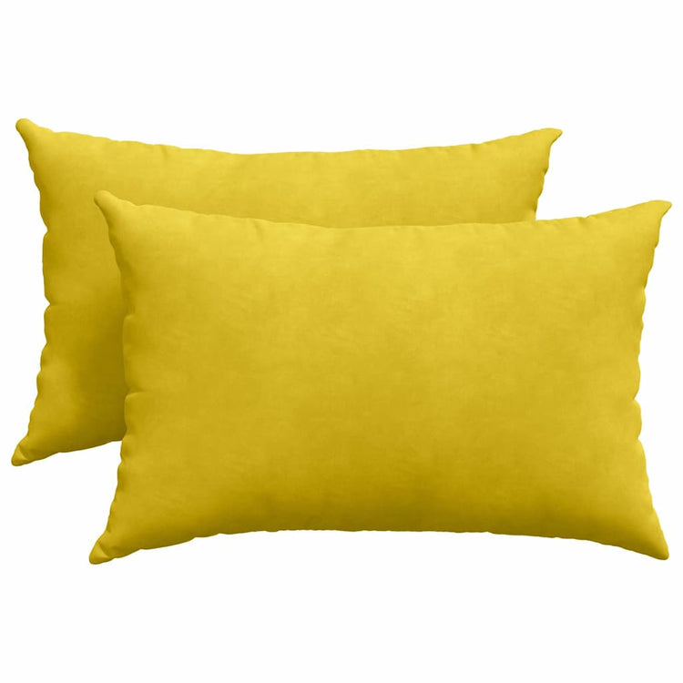 VidaXL Sofakissen 2 Stück Gelb 60 x 40 cm Cordstoff