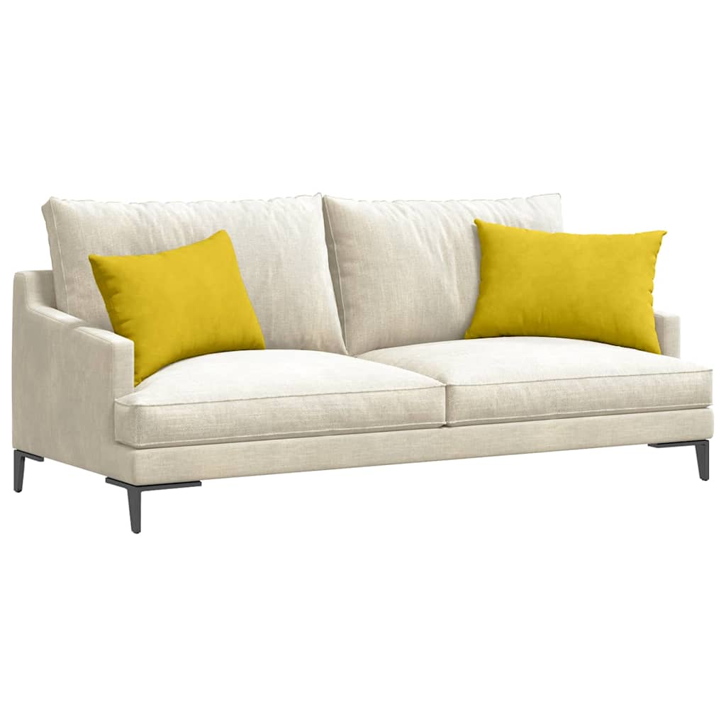 VidaXL Sofakissen 2 Stück Gelb 60 x 40 cm Cordstoff