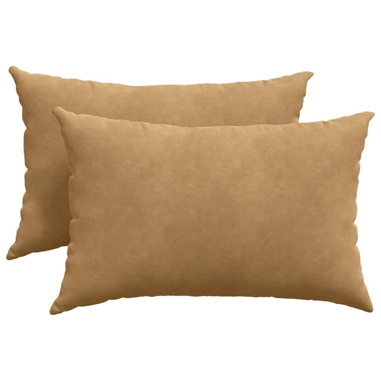 VidaXL Sofakissen 2 Stück braun 60 x 40 cm Cordstoff