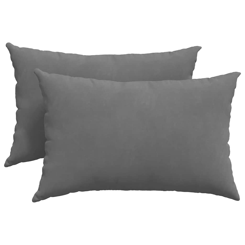 VidaXL Sofakissen 2 Stück dunkelgrau 60 x 40 cm Stoff