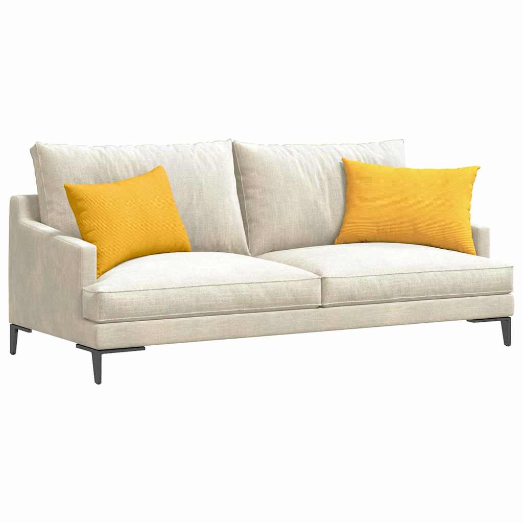 VidaXL Sofakissen 2 Stück hellgelb 60 x 40 cm Cordstoff