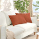 VidaXL Sofakissen 2 Stück rot-orange 60 x 40 cm Cordstoff