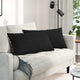 VidaXL Sofakissen 2 Stück schwarz 80 x 40 cm Stoff