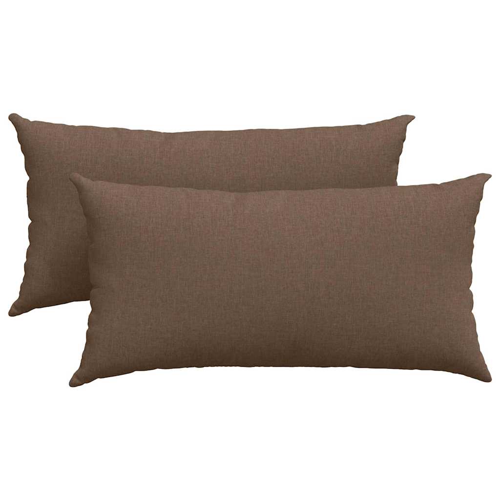 VidaXL Sofakissen 2 Stück braun 80 x 40 cm Stoff