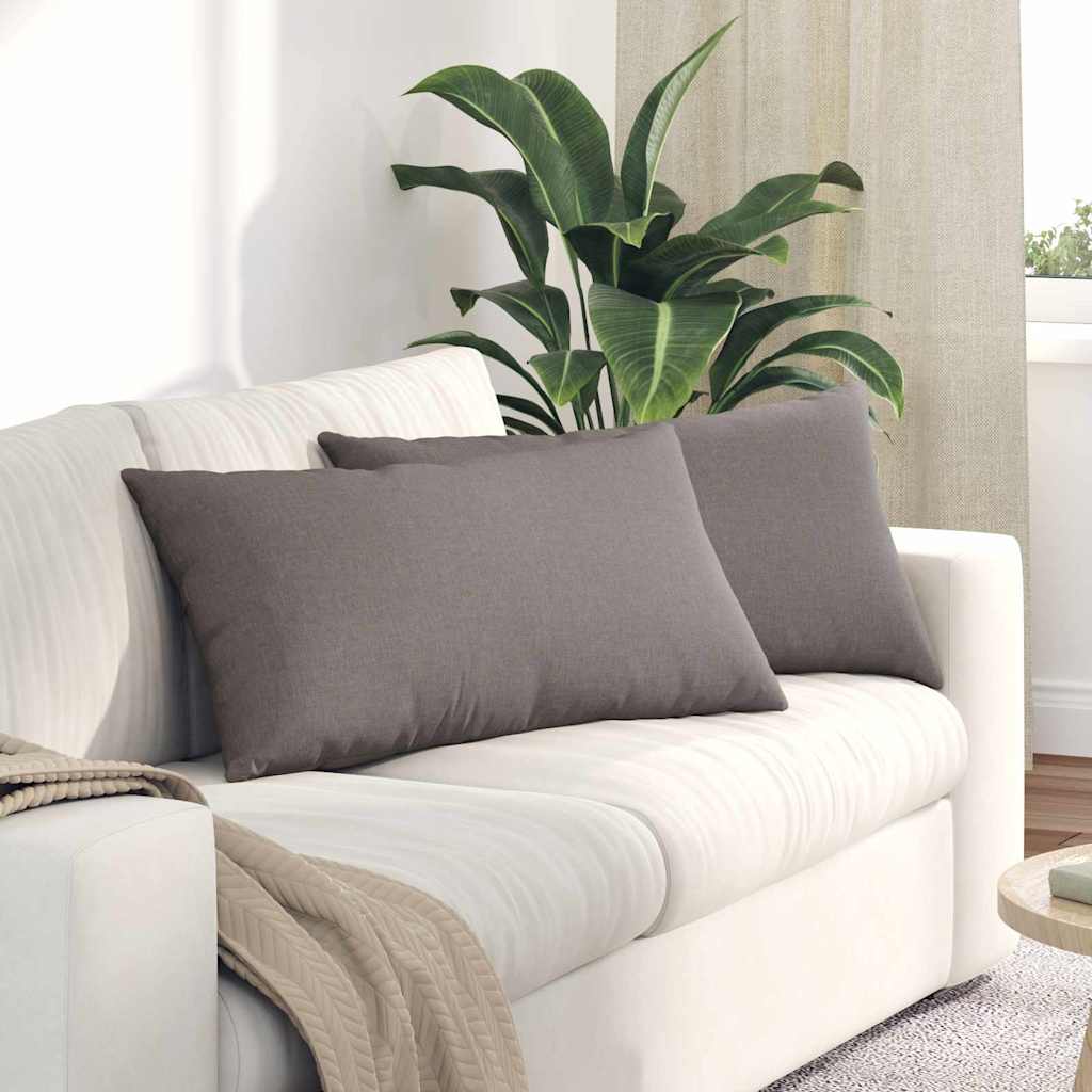 VidaXL Sofakissen 2 Stk. Taupe 80 x 40 cm Stoff