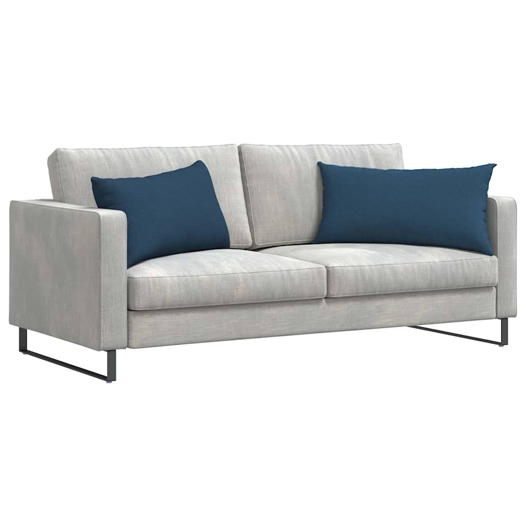 VidaXL Sofakissen 2 Stück blau 80 x 40 cm Stoff