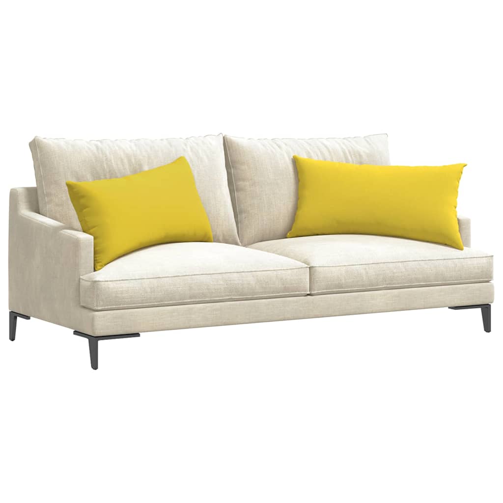 VidaXL Sofakissen 2 Stück hellgelb 80 x 40 cm Stoff