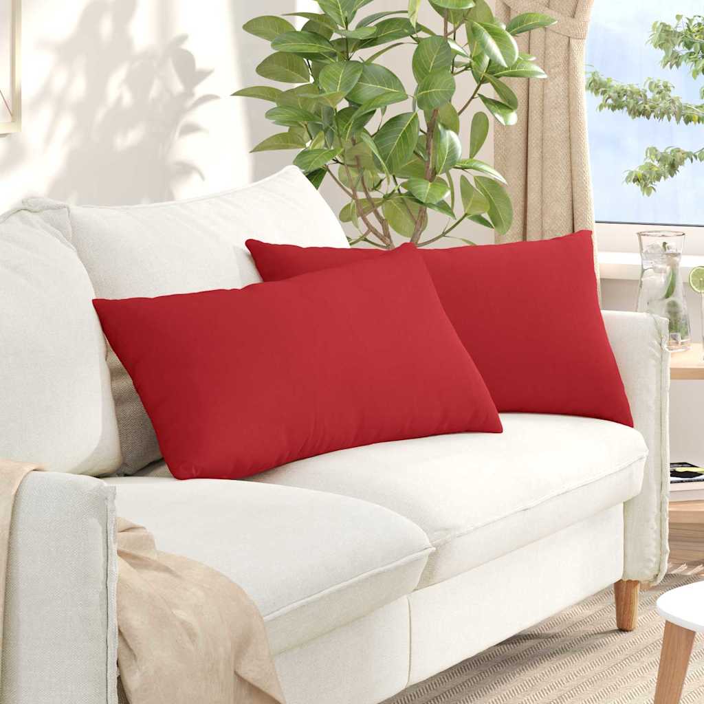 VidaXL Sofakissen 2 Stück rot 80 x 40 cm Stoff