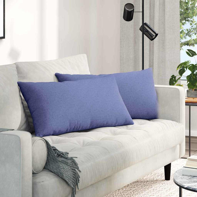 VidaXL Sofakissen 2 Stk. Jeansblau 80 x 40 cm Stoff