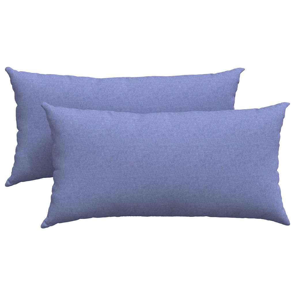 VidaXL Sofakissen 2 Stk. Jeansblau 80 x 40 cm Stoff