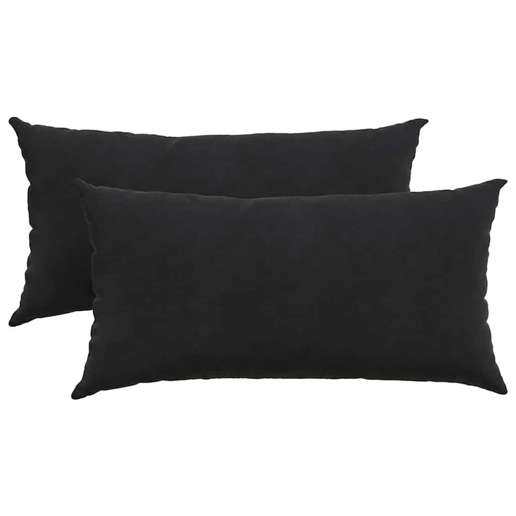 VidaXL Sofakissen 2 Stück Schwarz 80 x 40 cm Cordstoff