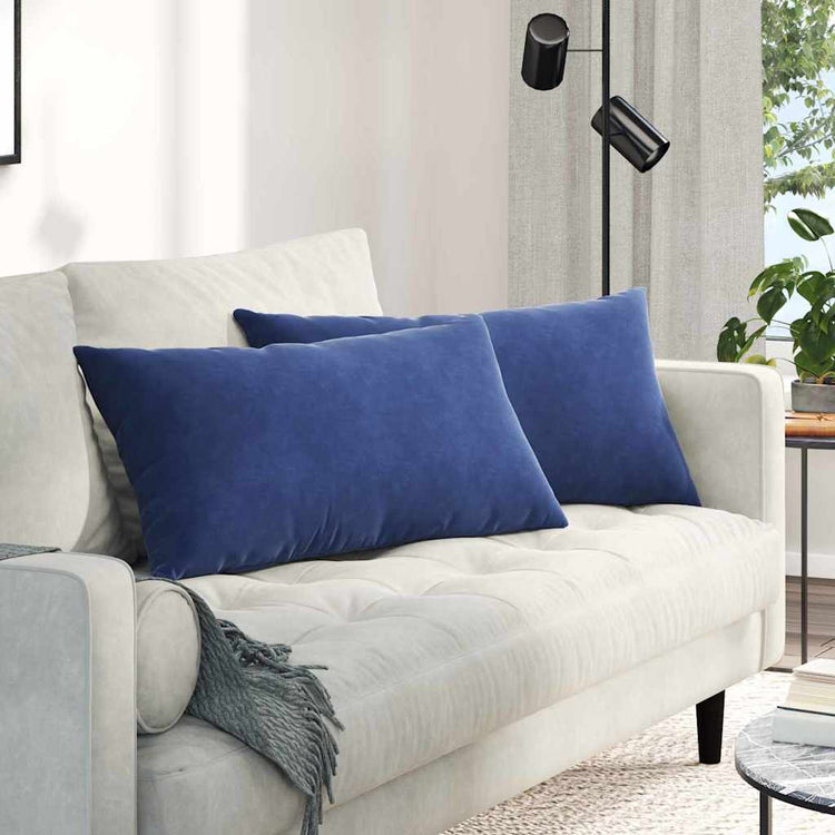 VidaXL Sofakissen, 2 Stück, Polizeiblau, 80 x 40 cm Cordstoff