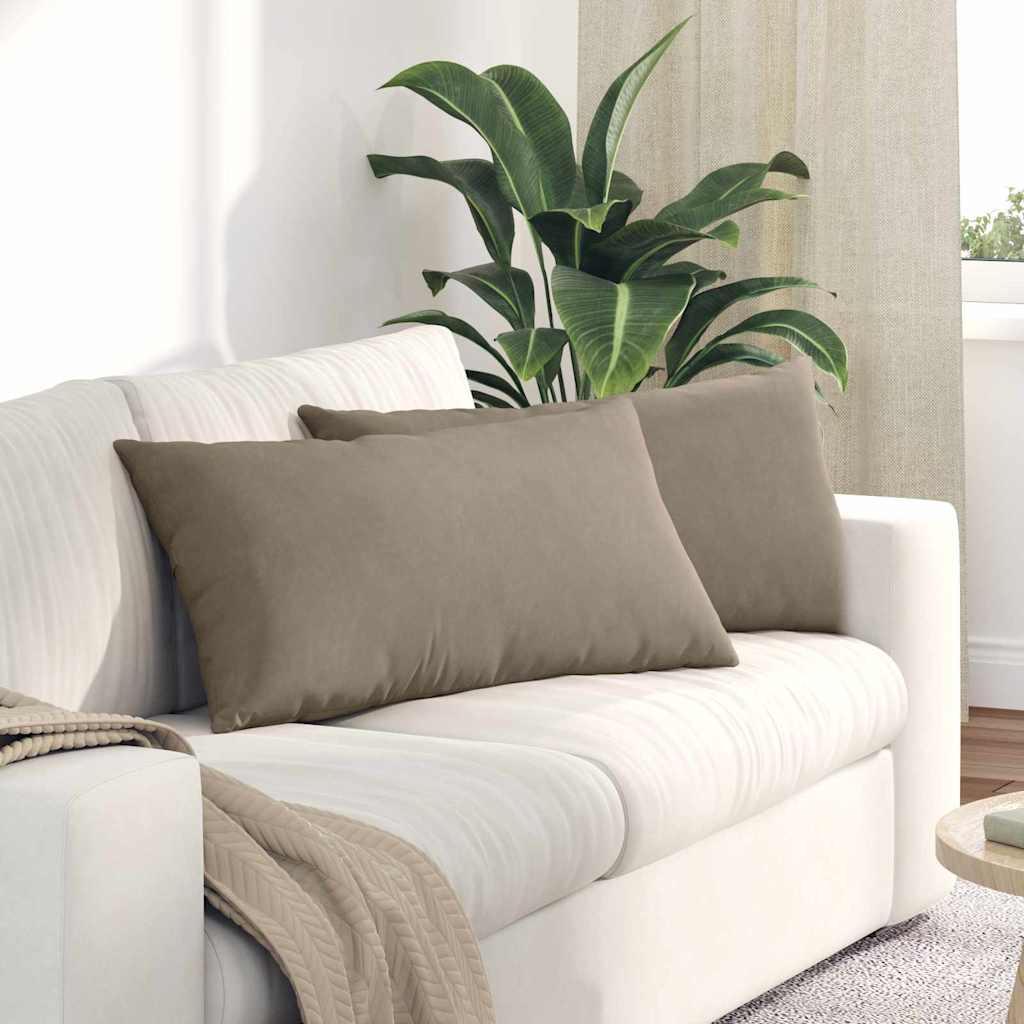 VidaXL Sofakissen 2 Stück Taupe 80 x 40 cm Stoff