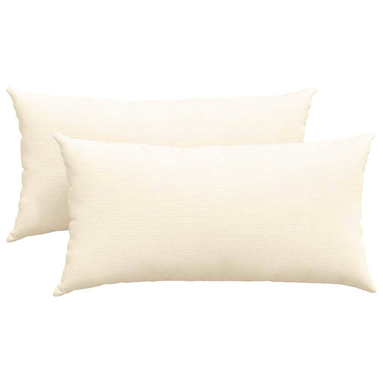 VidaXL Sofakissen 2 Stück Creme 80 x 40 cm Cordstoff