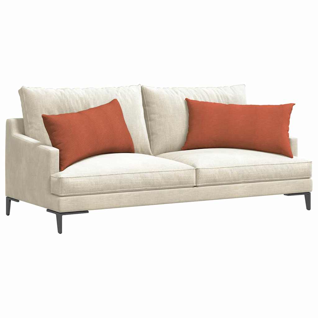 VidaXL Sofakissen 2 Stück rot-orange 80 x 40 cm Cordstoff