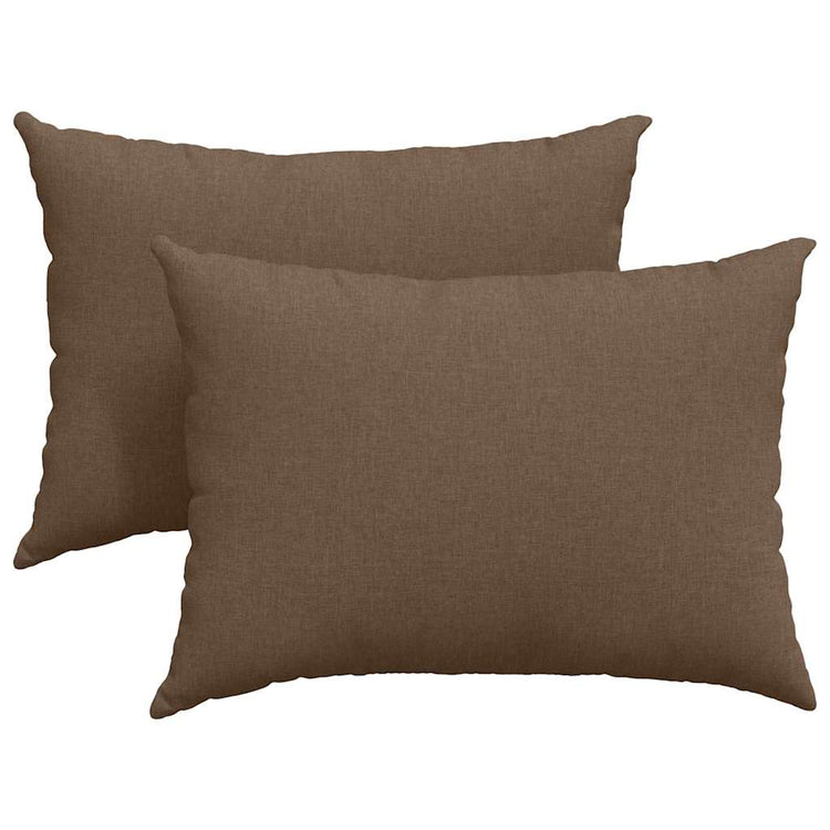 VidaXL Sofakissen 2 Stück braun 70 x 50 cm Stoff