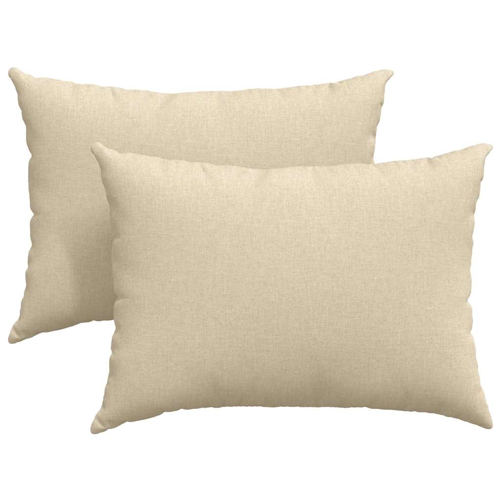 VidaXL Sofakissen 2 Stück Creme 70 x 50 cm Stoff