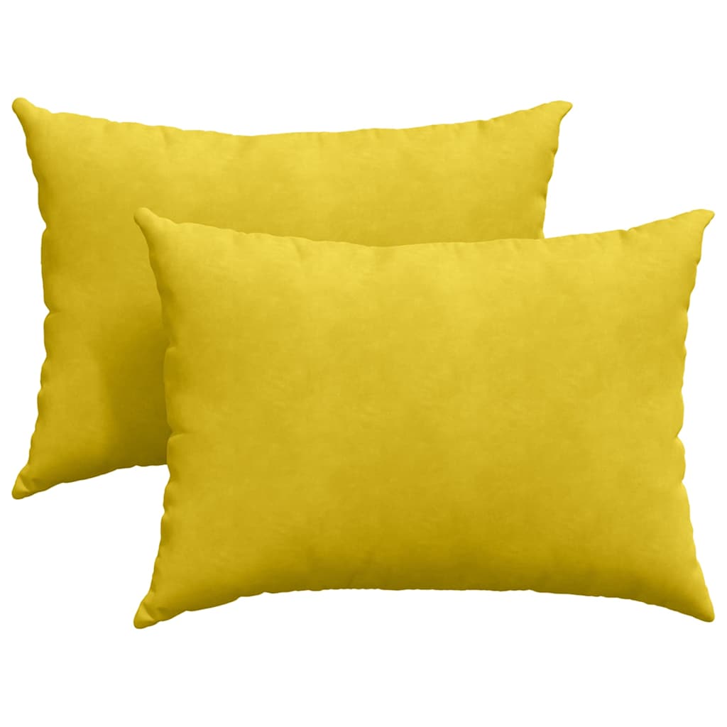 VidaXL Sofakissen 2 Stück Gelb 70 x 50 cm Cordstoff