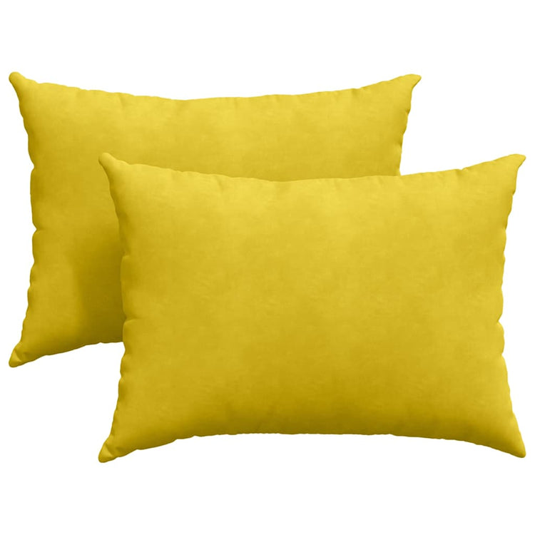 VidaXL Sofakissen 2 Stück Gelb 70 x 50 cm Cordstoff