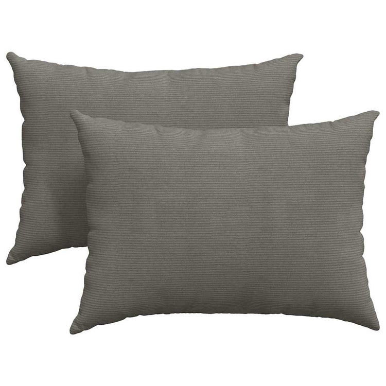 VidaXL Sofakissen 2 Stück hellgrau 70 x 50 cm Cordstoff