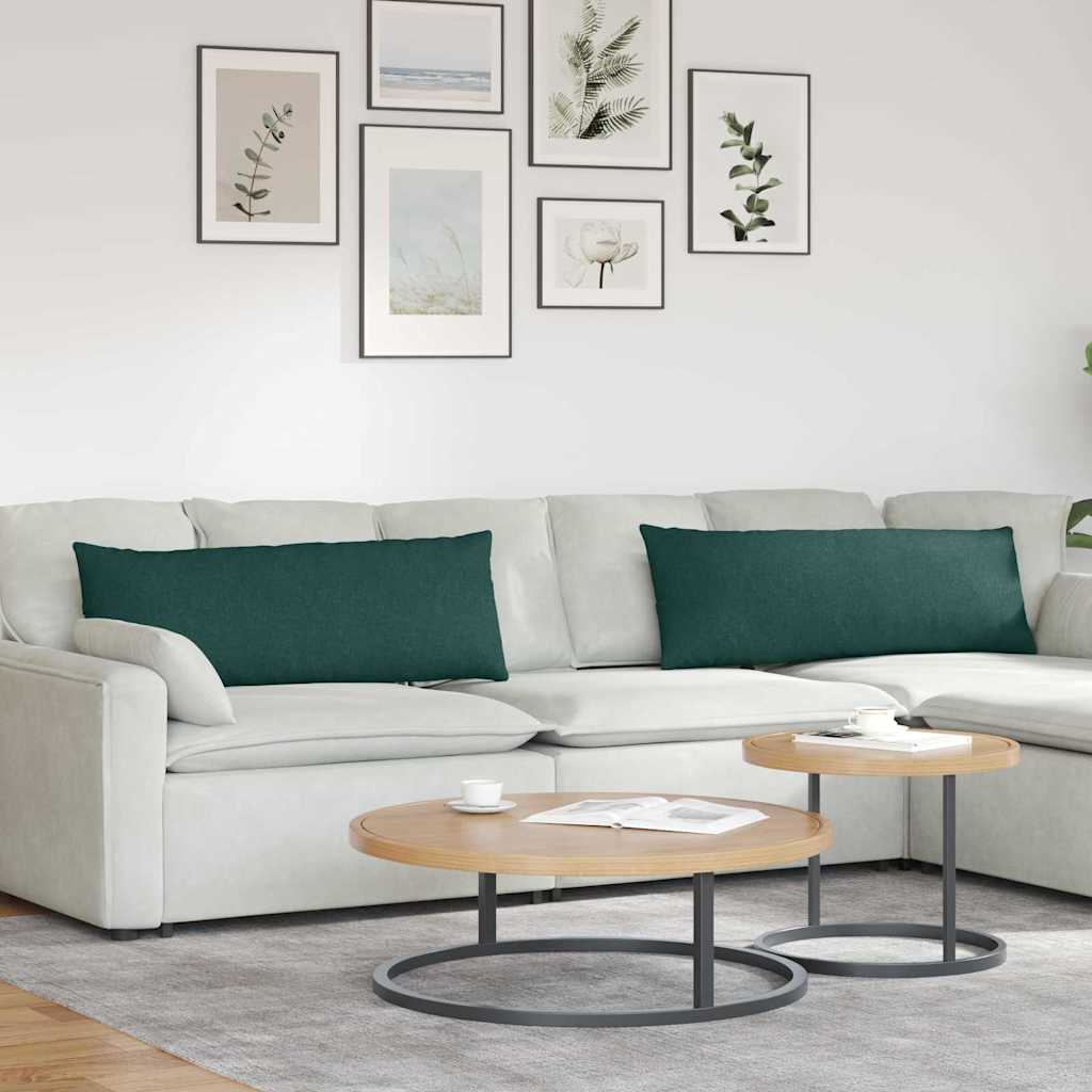 VidaXL Sofakissen 2 Stück dunkelgrün 120 x 40 cm Stoff