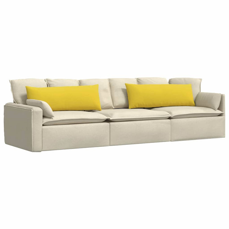 VidaXL Sofakissen 2 Stück hellgelb 120 x 40 cm Stoff