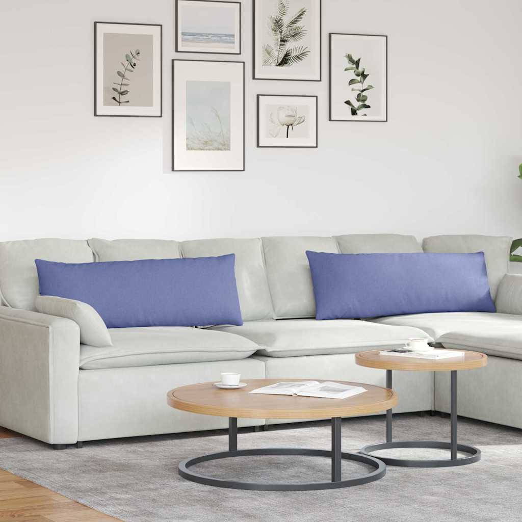 VidaXL Sofakissen 2 Stk. Jeansblau 120 x 40 cm Stoff