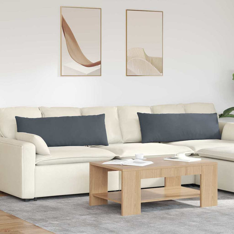 VidaXL Sofakissen 2 Stück dunkelgrau 120 x 40 cm Cordstoff