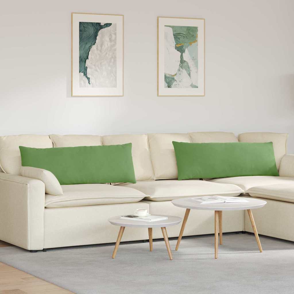 VidaXL Sofakissen 2 Stück hellgrün 120 x 40 cm Cordstoff
