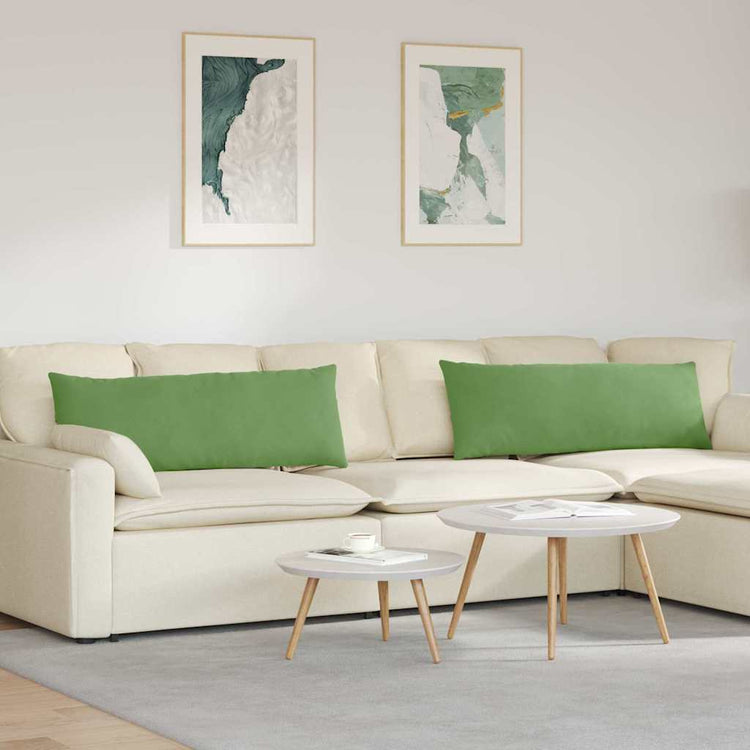 VidaXL Sofakissen 2 Stück hellgrün 120 x 40 cm Cordstoff