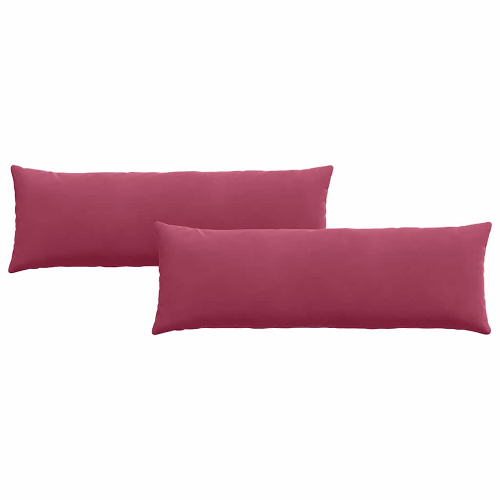VidaXL Sofakissen 2 Stück Weinrot 120 x 40 cm Cordstoff