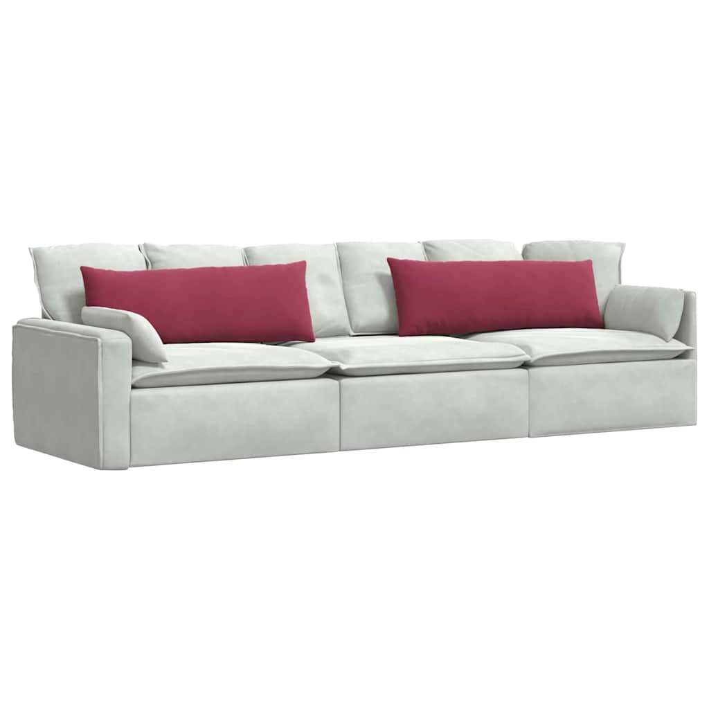 VidaXL Sofakissen 2 Stück Weinrot 120 x 40 cm Cordstoff