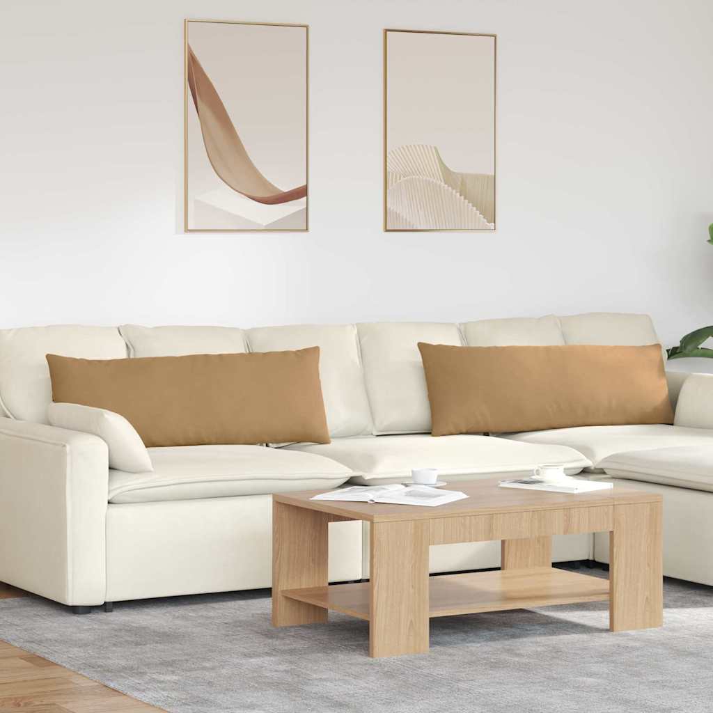 VidaXL Sofakissen 2 Stück braun 120 x 40 cm Cordstoff