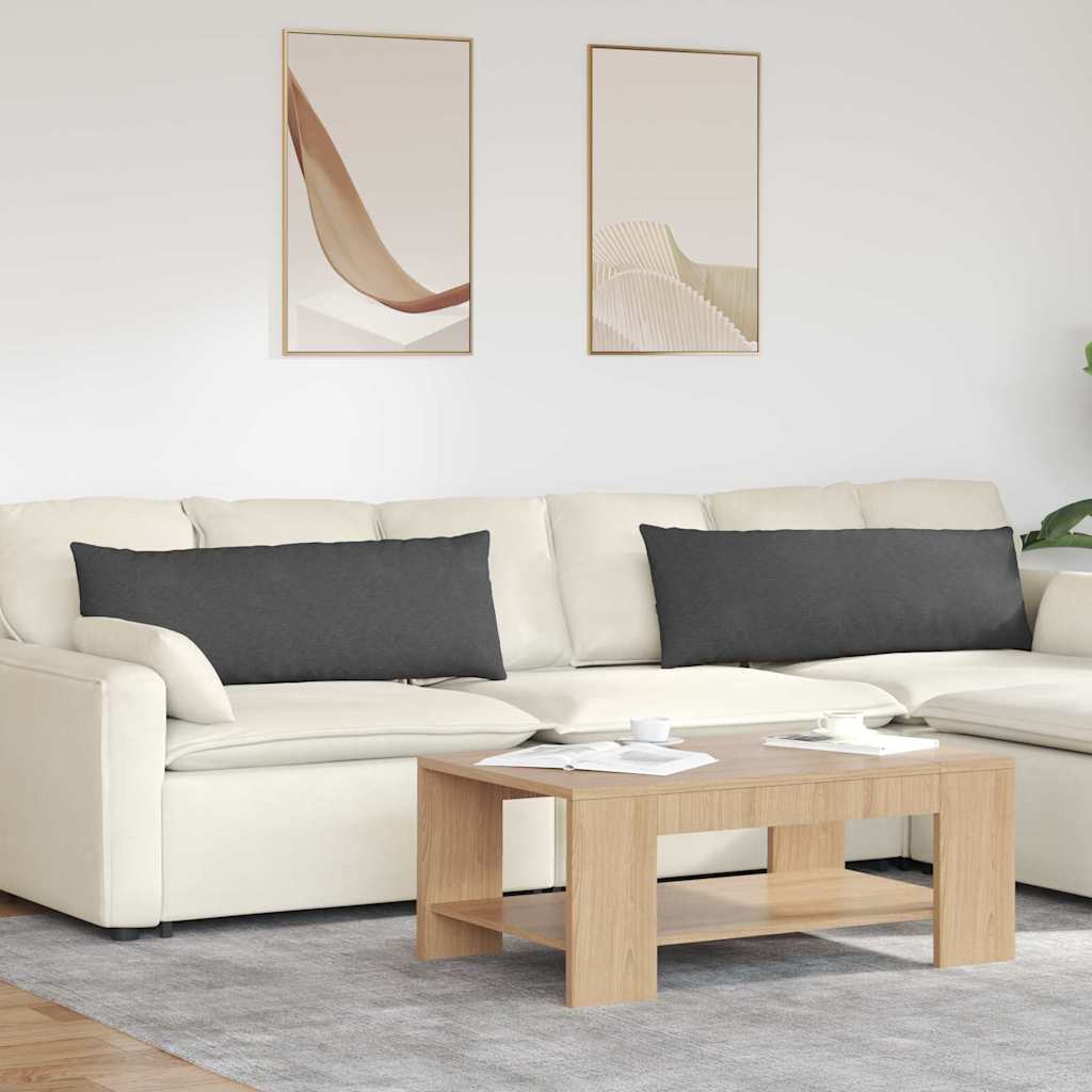 VidaXL Sofakissen 2 Stück dunkelgrau 120 x 40 cm Cordstoff